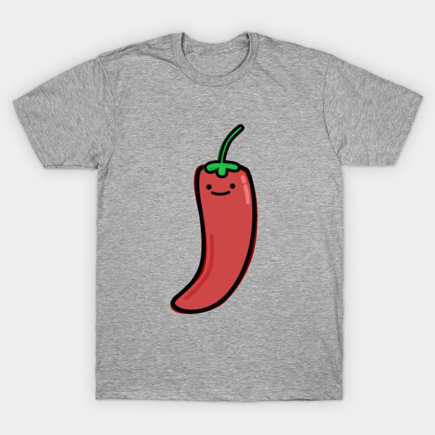 Cute Chili Pepper T-Shirt by happyfruitsart